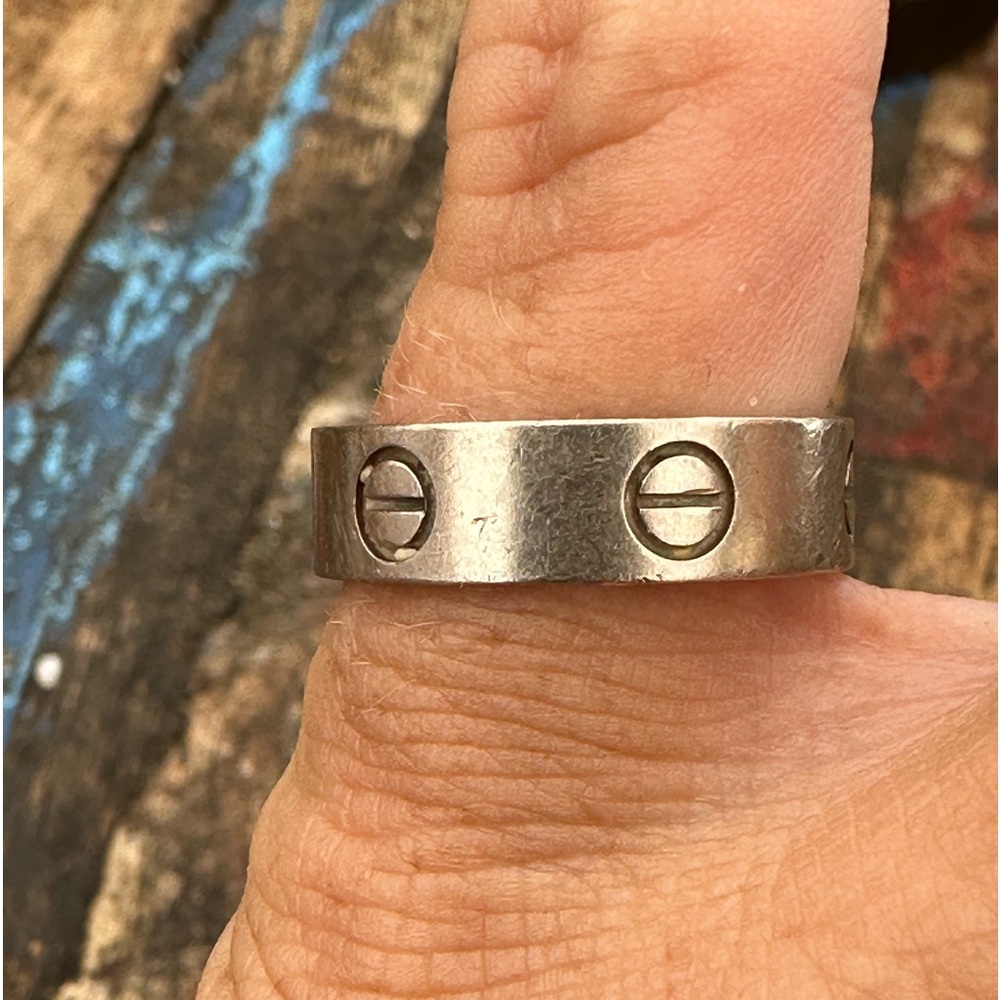 Cartier love ring, 18k white gold, size 7